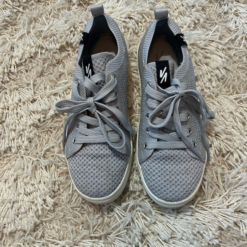 Gray Knit Sneakers